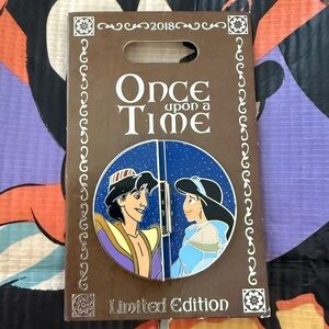 Disney Once Upon A Time Pin Of The Month Aladdin Jasmine Genie Pin LE 2000